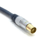 2m Silver Gold PRO High Quality TV Coaxial Aerial Male-Female Cable Lead | FPC