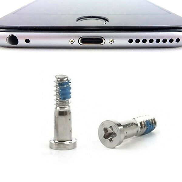 for iPhone 8 7 6S 6 Plus SE 5S 5 - 2x Silver Bottom Pentalobe Screws | FPC
