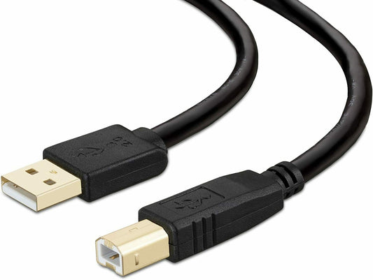 5m Long Black / Gold Plated USB 2.0 High Speed Printer Scanner Cable Lead | FPC