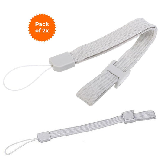 for Wii Remote 3DS 2DS PSP Switch PSV Move - 2x White Adjustable Arm Wrist Strap