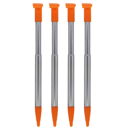 for Nintendo NEW 2DS XL - 4x Orange Metal Retractable Extendable Stylus Pens FPC