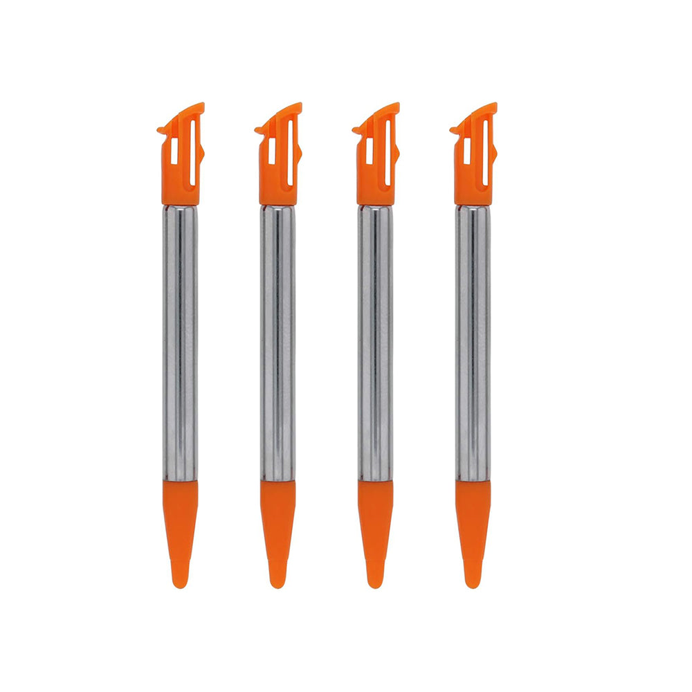 for Nintendo NEW 2DS XL - 4x Orange Metal Retractable Extendable Stylus Pens FPC