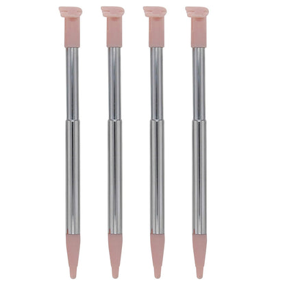 for Nintendo NEW 2DS XL - 4x Pink Metal Retractable Extendable Stylus Pens FPC