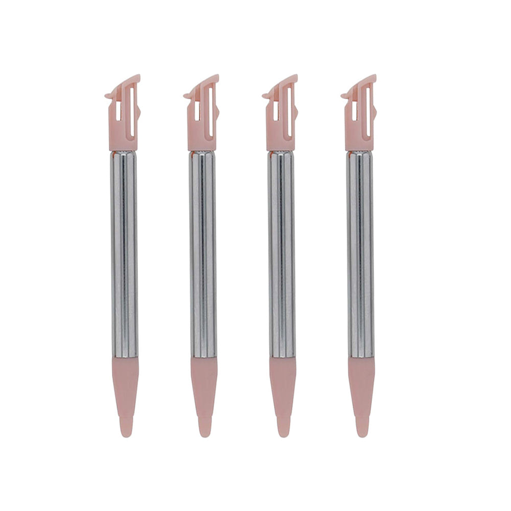 for Nintendo NEW 2DS XL - 4x Pink Metal Retractable Extendable Stylus Pens FPC