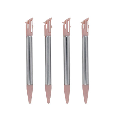 for Nintendo NEW 2DS XL - 4x Pink Metal Retractable Extendable Stylus Pens FPC