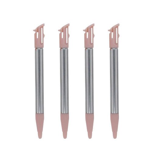 for Nintendo NEW 2DS XL - 4x Pink Metal Retractable Extendable Stylus Pens FPC