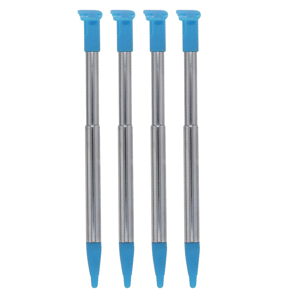 for Nintendo NEW 2DS XL - 4x Blue Metal Retractable Extendable Stylus Pens FPC