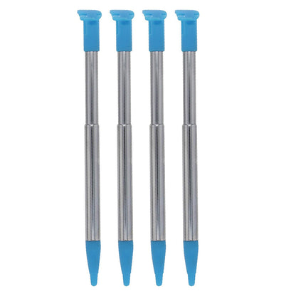 for Nintendo NEW 2DS XL - 4x Blue Metal Retractable Extendable Stylus Pens FPC