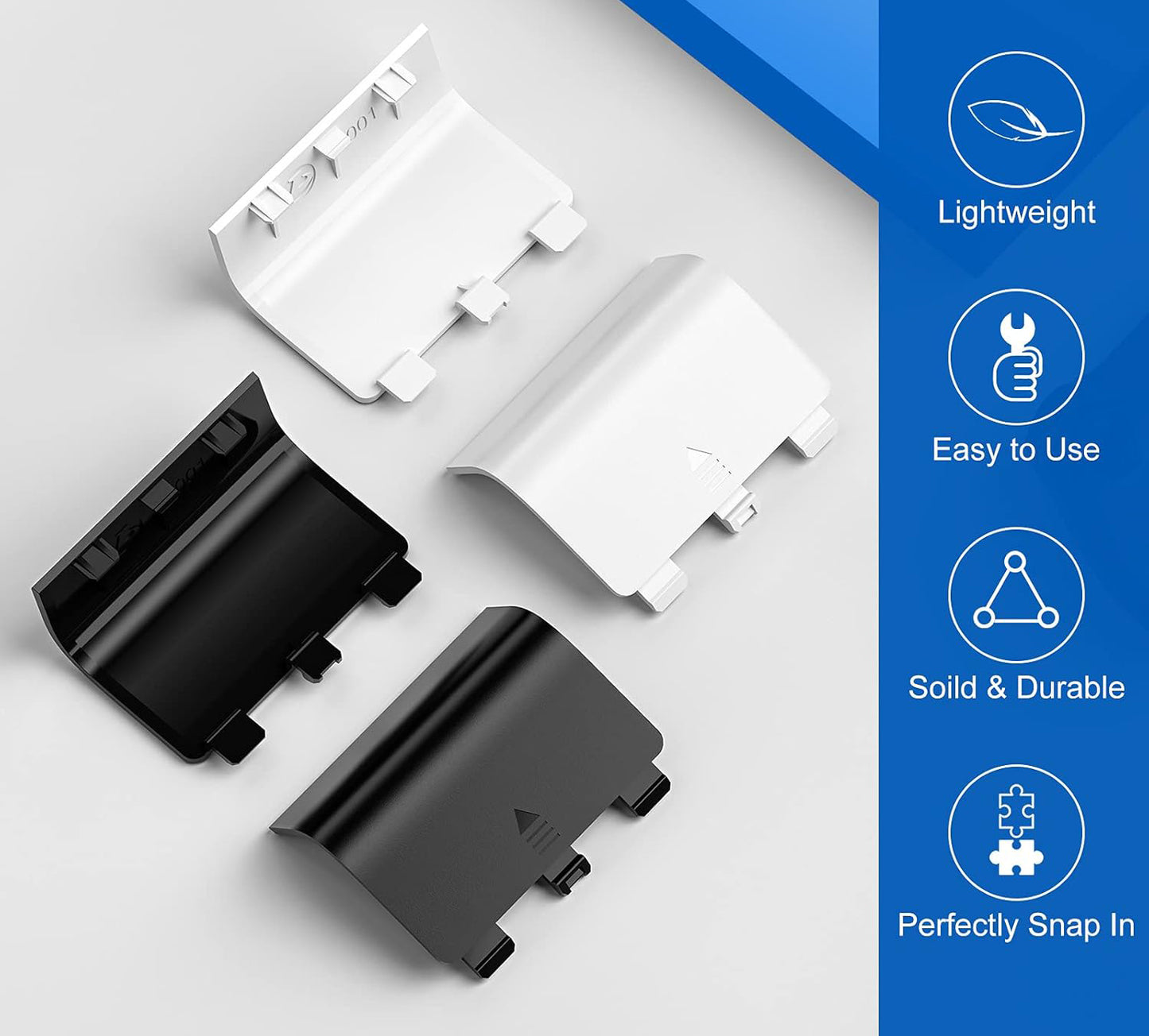 for Xbox Series S|X Controllers - Battery Back Cover Door (Black/White/1/2/4/8)