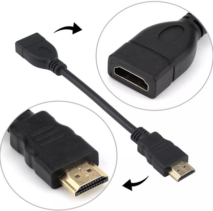 15cm Short HDMI Extension Cable Male To Female Converter Fire TV 4K | FPC