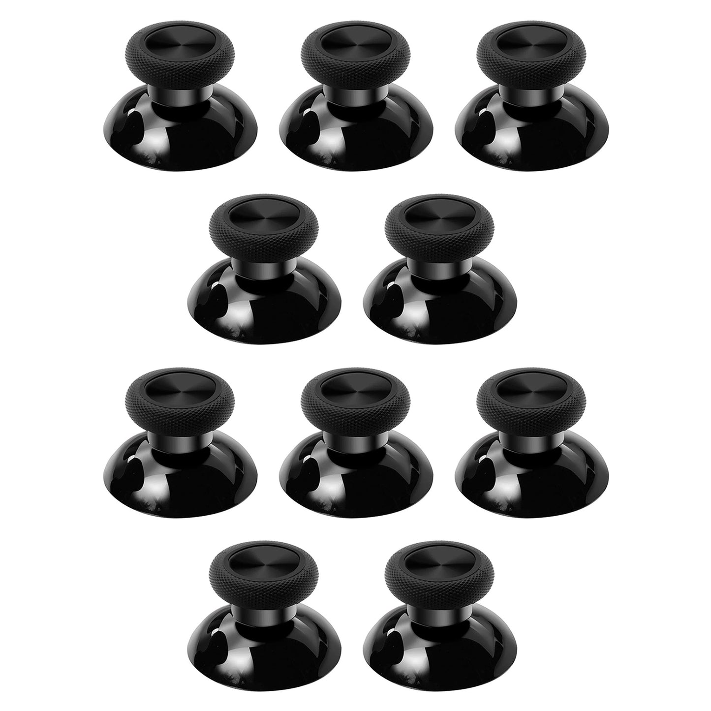 for Xbox Series S X Controllers - Pack of 10x Black Analog Thumb Stick Joysticks