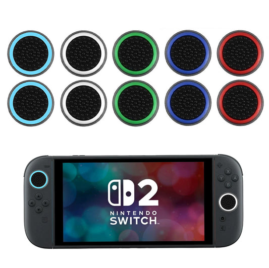 for Nintendo Switch 2 - 2x Silicone Rubber Thumb Stick Grip Cover Caps | FPC