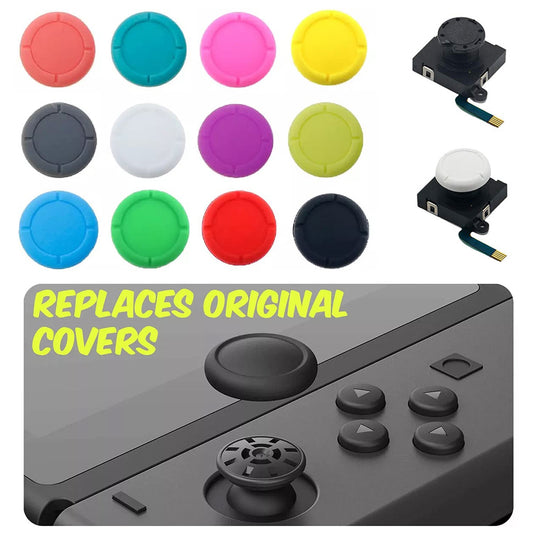 for Nintendo Switch / Lite / OLED - 2x Replacement JoyCon Thumb Cap Grip Covers