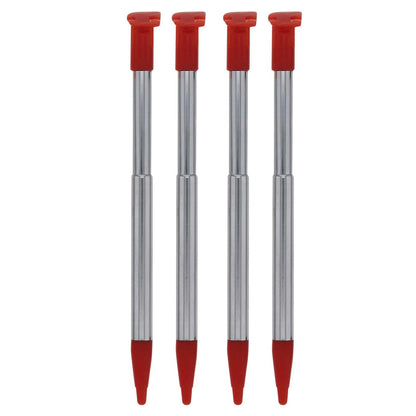 for Nintendo NEW 2DS XL - 4x Red Metal Retractable Extendable Stylus Pens FPC