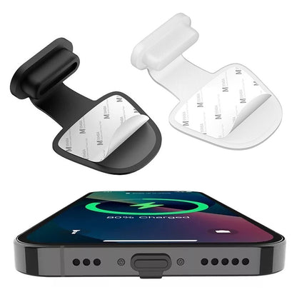 for iPhone 17 16 15 - Silicone USB-C Self-Adhesive Charge Port Dust Plug Cover