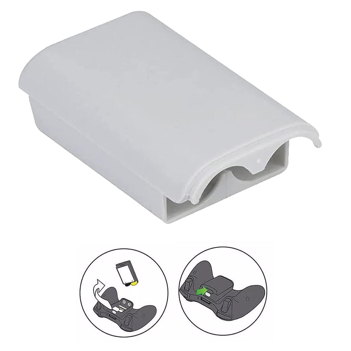 for Xbox 360 Controller - Off White AA Battery Holder Shell Back Door Cover