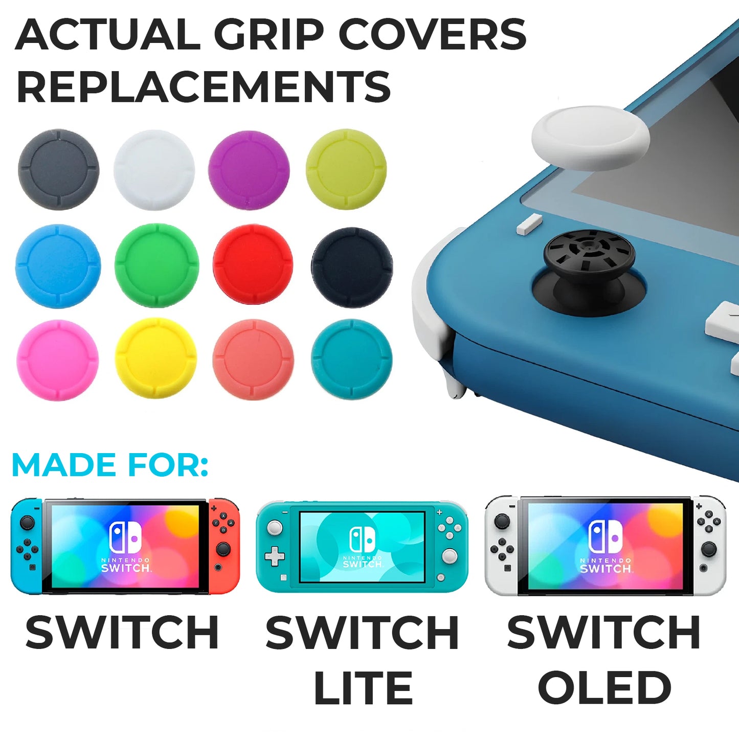 for Nintendo Switch / Lite / OLED -  Joy-Con Analog Thumb Grip Pad Cap Covers