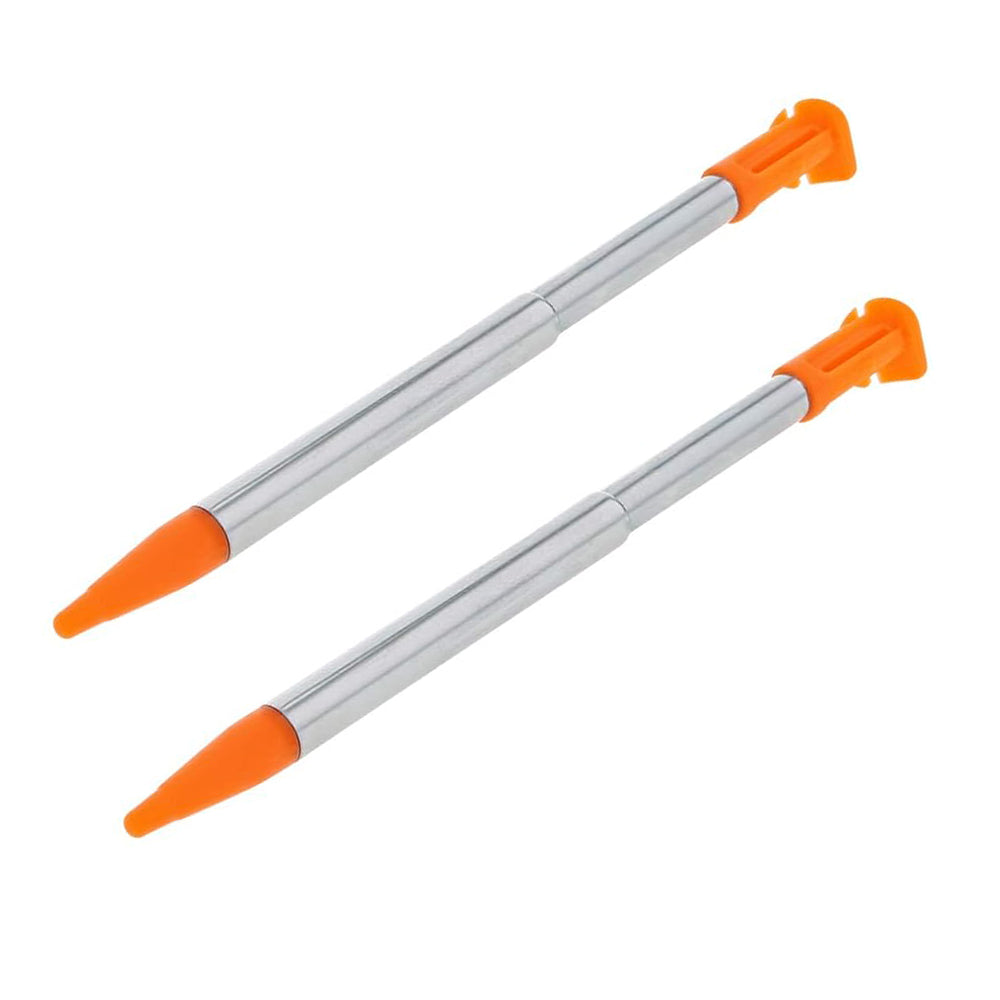 for Nintendo NEW 2DS XL - 4x Orange Metal Retractable Extendable Stylus Pens FPC