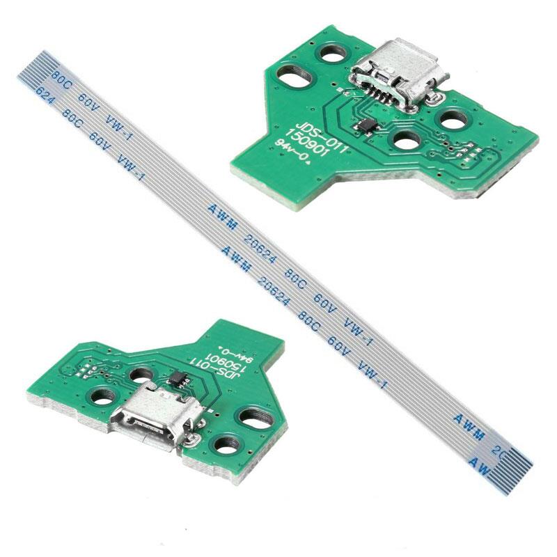 JDS-011 PS4 Controller USB Power Charger Port PCB & 12 Pin Flex Ribbon | FPC