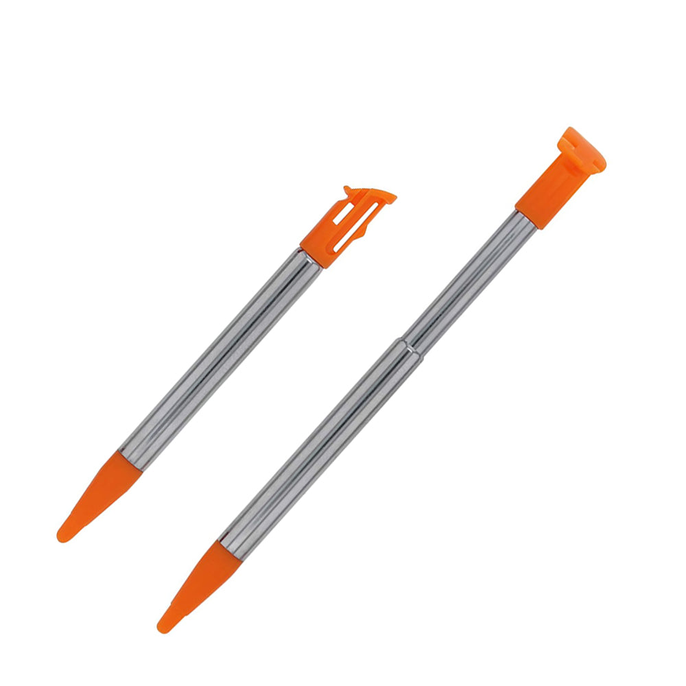 for Nintendo NEW 2DS XL - 4x Orange Metal Retractable Extendable Stylus Pens FPC