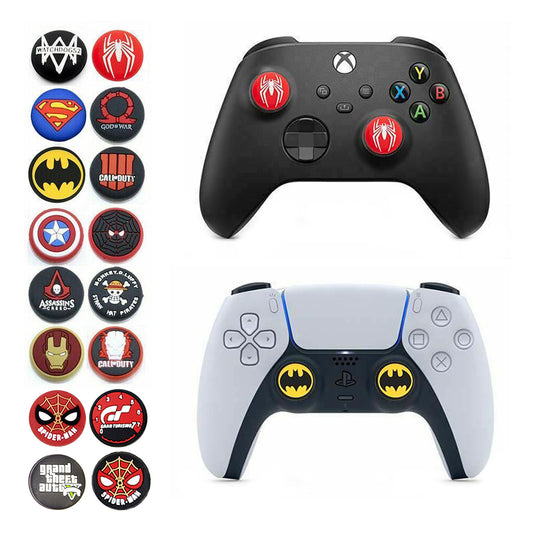 for PS5 / PS4 / Xbox One / Series X|S - 2x Rubber Silicone Thumb Stick Grip Caps
