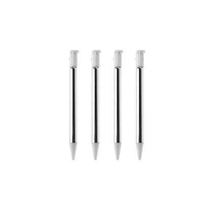 for Nintendo 3DS - 4 White Metallic Retractable Extendable Stylus Pens | FPC