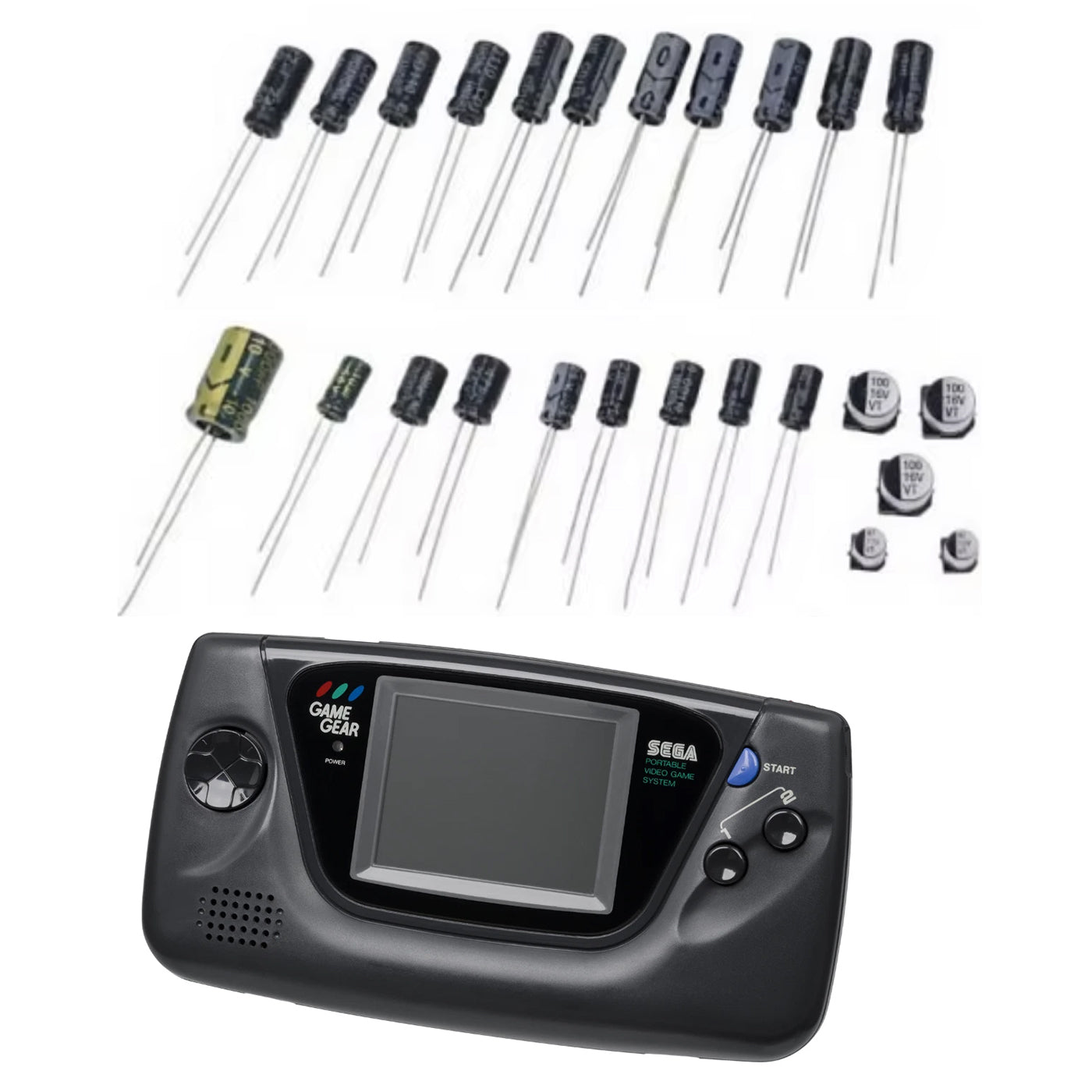 for SEGA Game Gear - Replacement Capacitors Motherboard Repair Kit | FPC