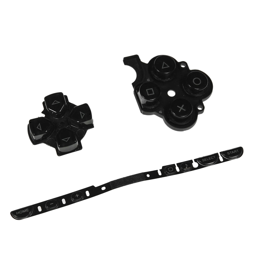 for Sony PSP 2000 Series (2003 2004) - Black Button Set Kit Replacement | FPC