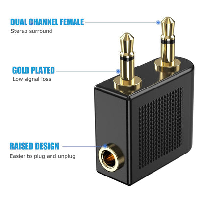 4x Aeroplane Airplane Airline In-Flight Chair Audio Adapter Headphone | FPC