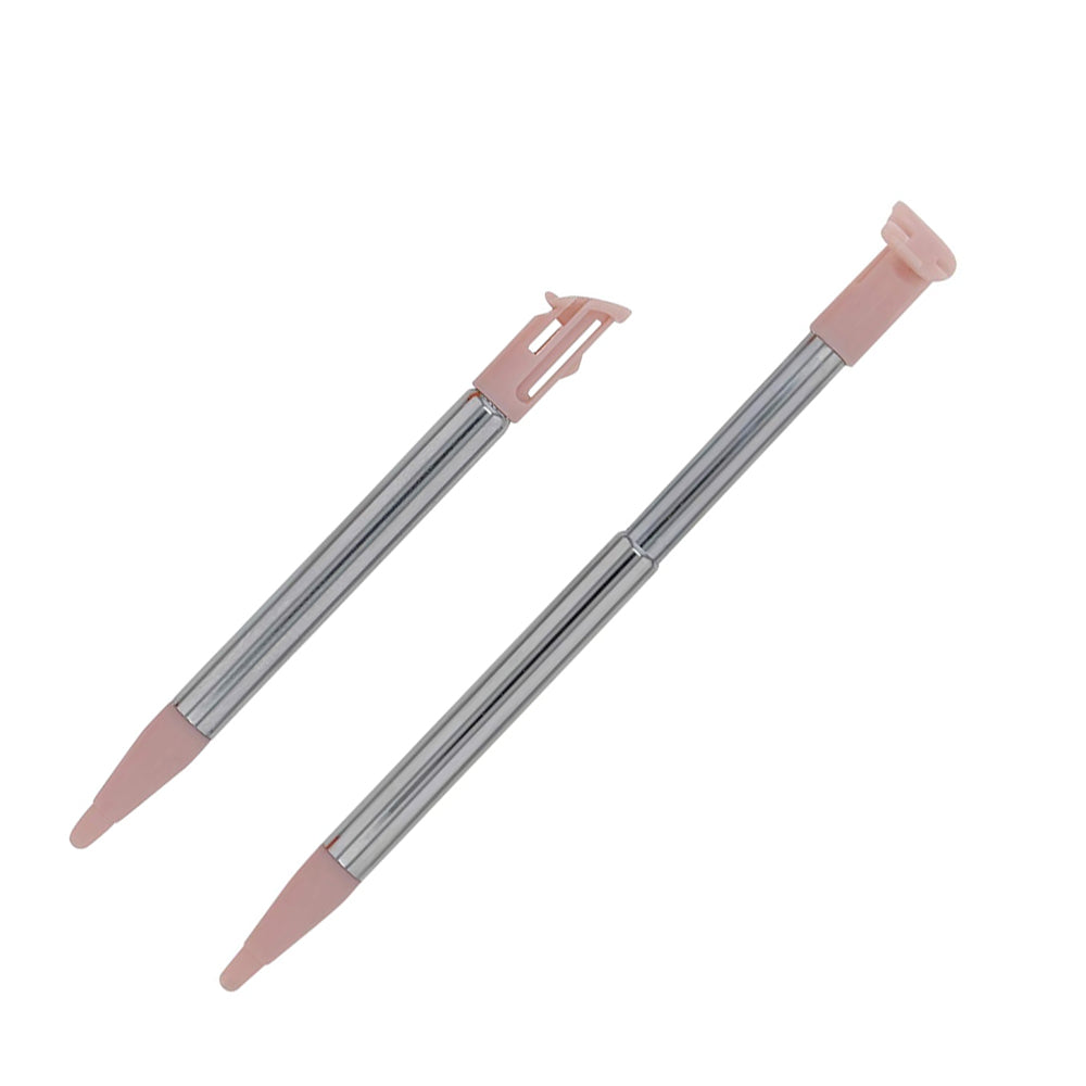 for Nintendo NEW 2DS XL - 4x Pink Metal Retractable Extendable Stylus Pens FPC