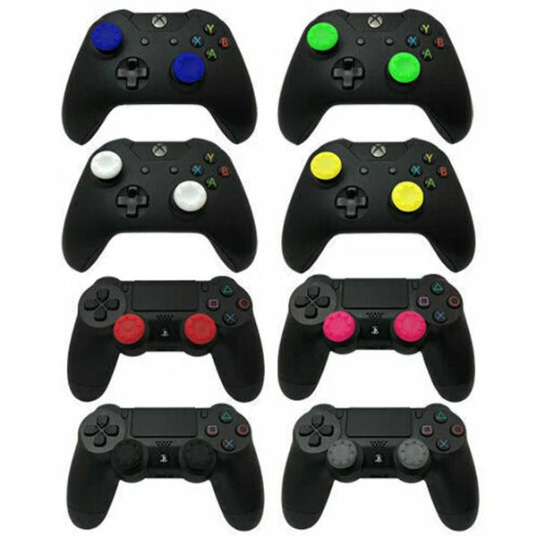 for PS5 Xbox One Series X|S PS4 - 2x Concave Silicone Thumbstick Grip Cap Covers