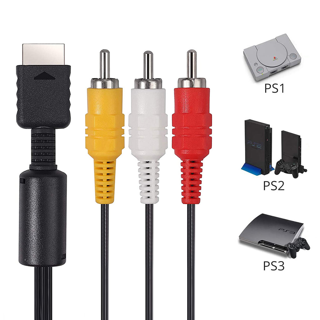 for Sony PS1 / PS2 / PS3 - RCA Audio Video AV Cable TV Lead Composite | FPC