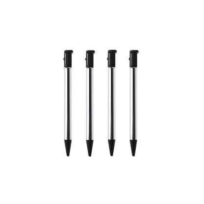 for Nintendo 3DS - 4 Black Metallic Retractable Extendable Stylus Pens | FPC