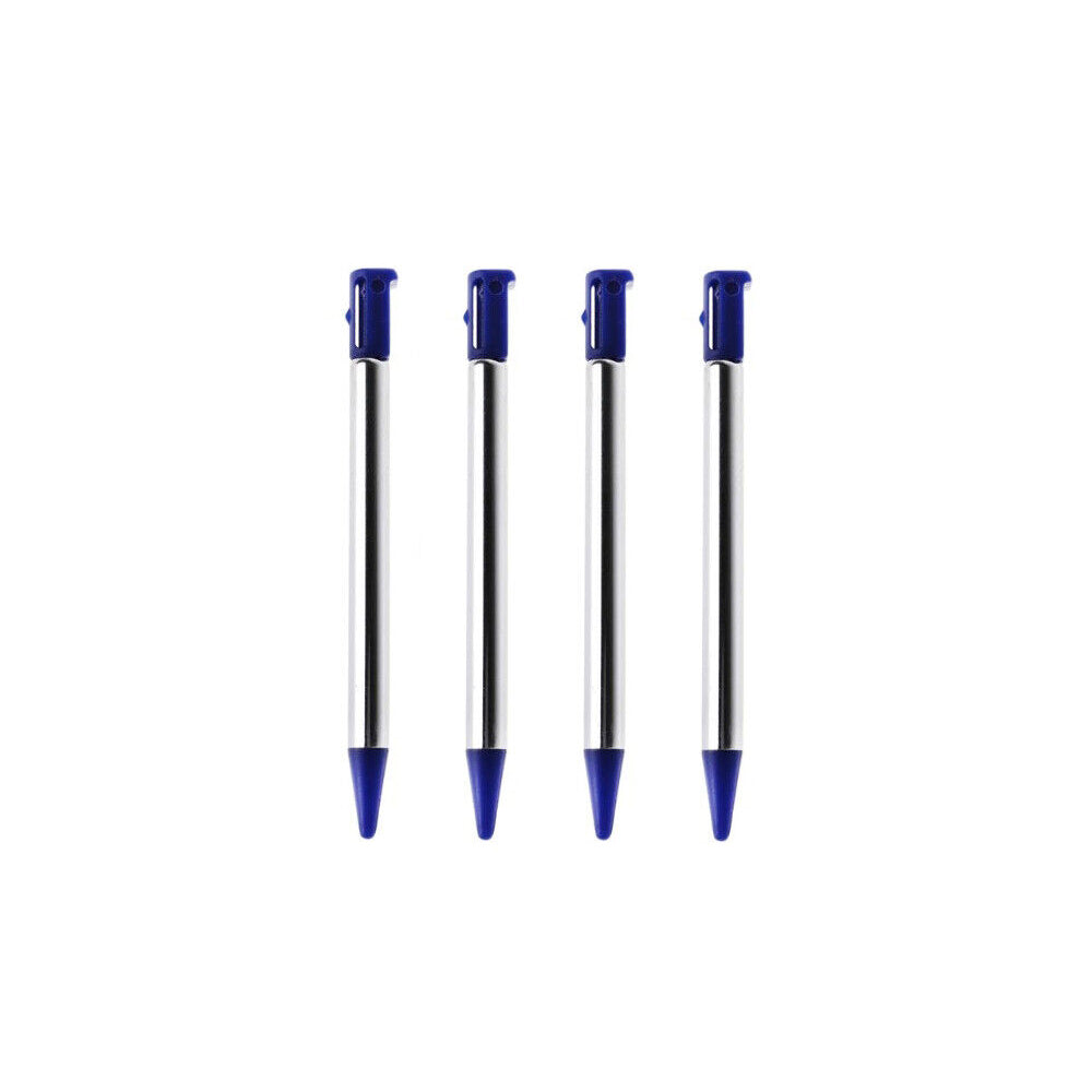 for Nintendo 3DS - 4 Blue Metallic Retractable Extendable Stylus Pens | FPC