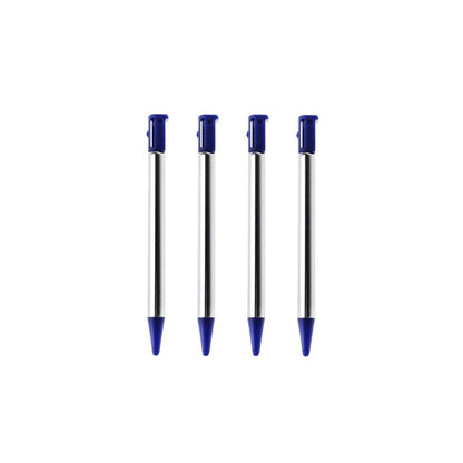 for Nintendo 3DS - 4 Blue Metallic Retractable Extendable Stylus Pens | FPC
