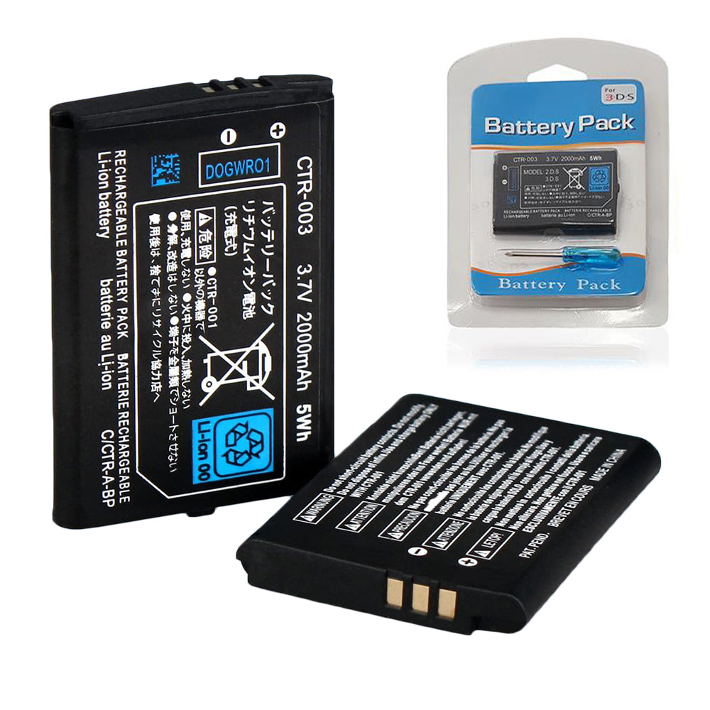 for Nintendo 3DS / 2DS / NEW 2DS XL - 2000mAh Replacement CTR-003 Battery 3.7v