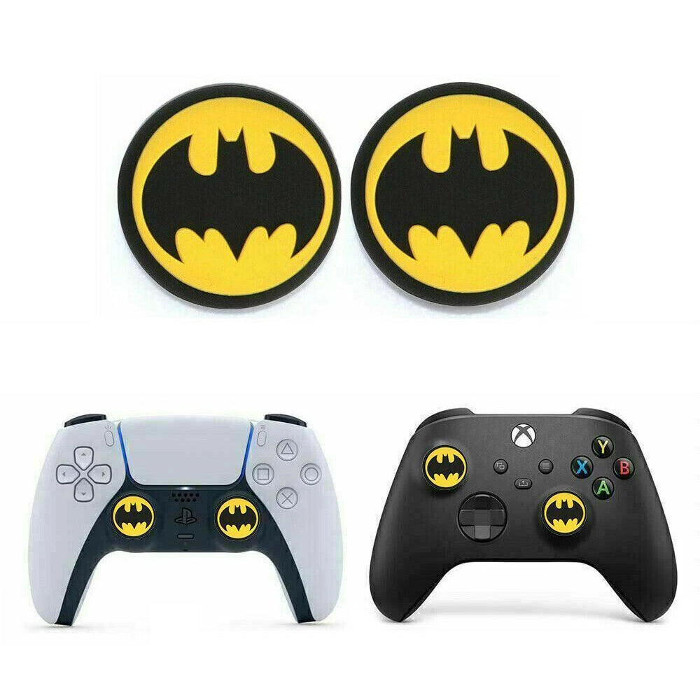 for PS5 | Series X|S | PS4 | Xbox One - 2x Batman Silicone Thumbstick Grip Caps