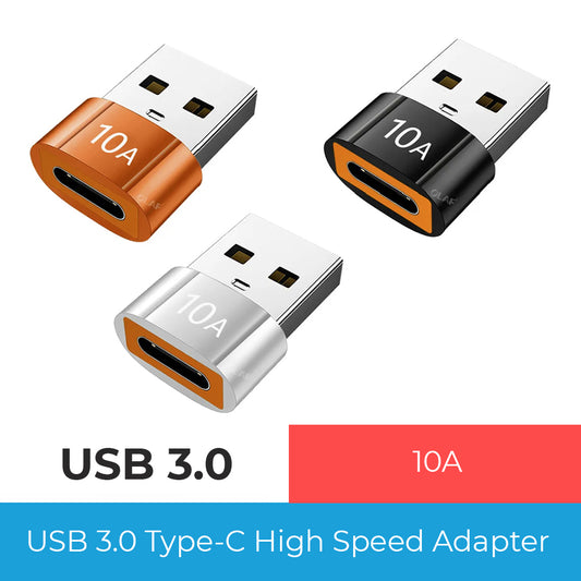10A USB-C 3.0 Female to Standard USB A Male OTG Adapter Connector Converter