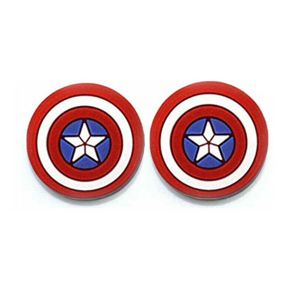 for Nintendo Switch 2 - 2x Captain America Silicone Thumb Stick Grip Cover Caps