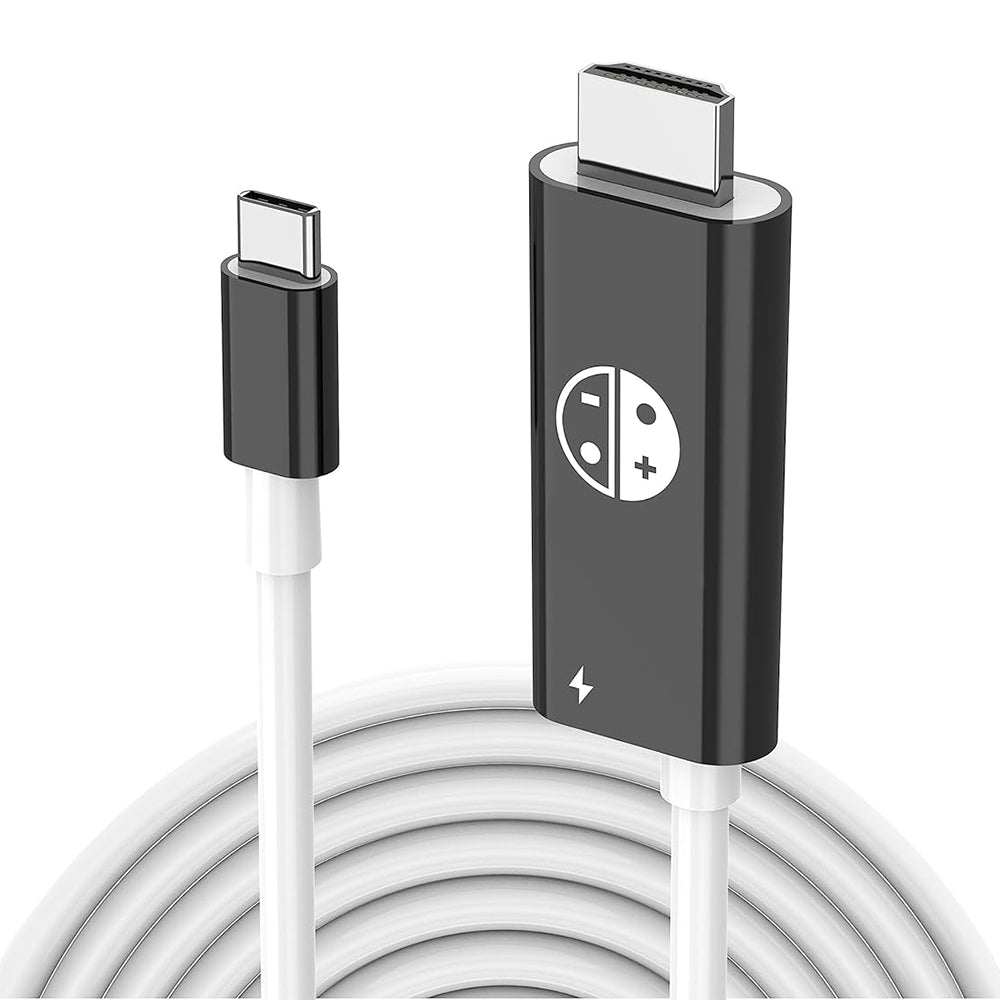 For Nintendo Switch - Black USB C to HDMI 4K TV Adapter Converter Cable 100W PD