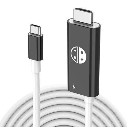 For Nintendo Switch - Black USB C to HDMI 4K TV Adapter Converter Cable 100W PD