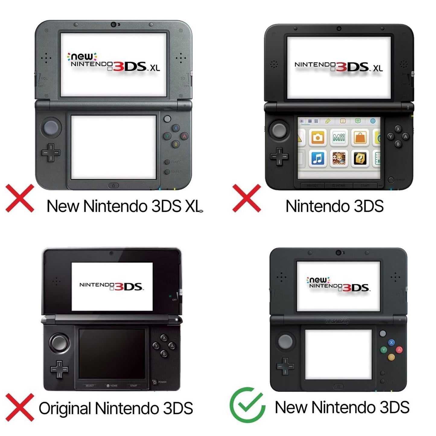 for Nintendo NEW 3DS - Clear Snap On Hard Protective Shell Armour Case Cover