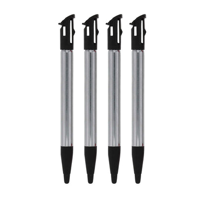 for Nintendo NEW 2DS XL - 4x Black Metal Retractable Extendable Stylus Pens FPC