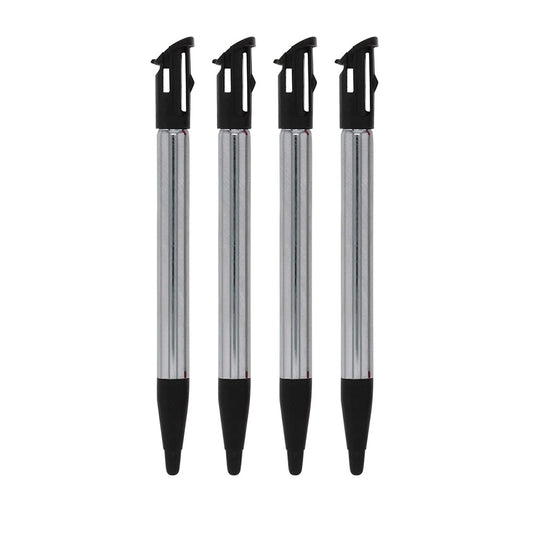 for Nintendo NEW 2DS XL - 4x Black Metal Retractable Extendable Stylus Pens FPC