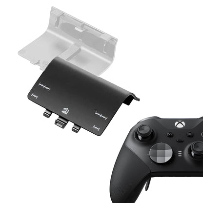 Xbox One Elite 1 Controller - Battery Back Door Cover Replacement (Black/White)