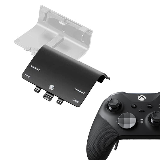 Xbox One Elite 1 Controller - Battery Back Door Cover Replacement (Black/White)