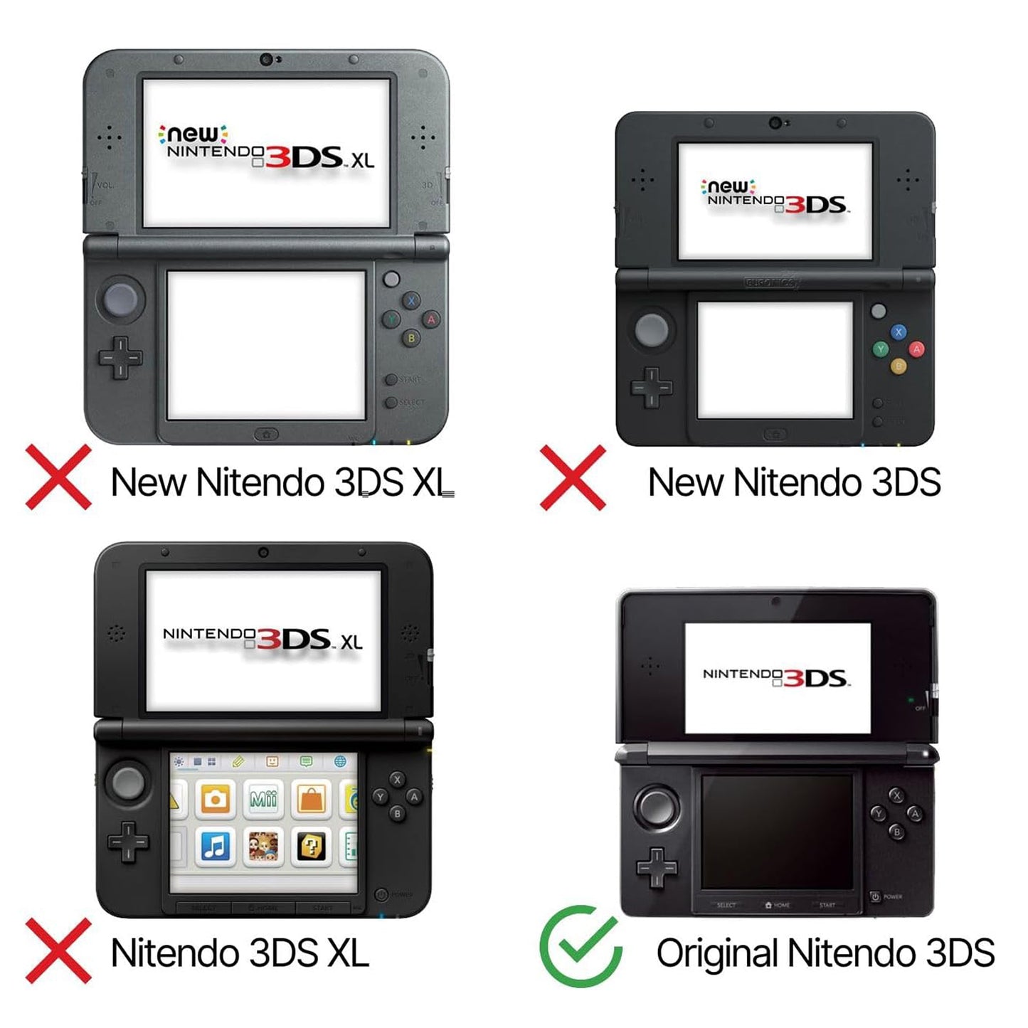 for Nintendo 3DS - Clear Snap On Hard Protective Shell Armour Case Cover | FPC