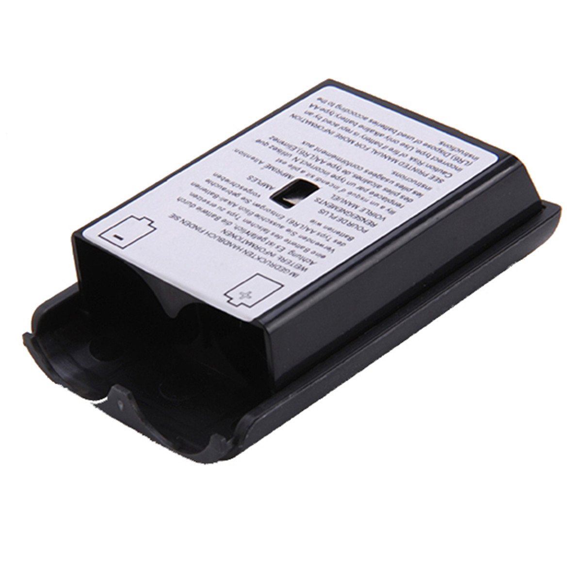 for Xbox 360 Controller - Black AA Battery Holder Shell Back Door Cover | FPC