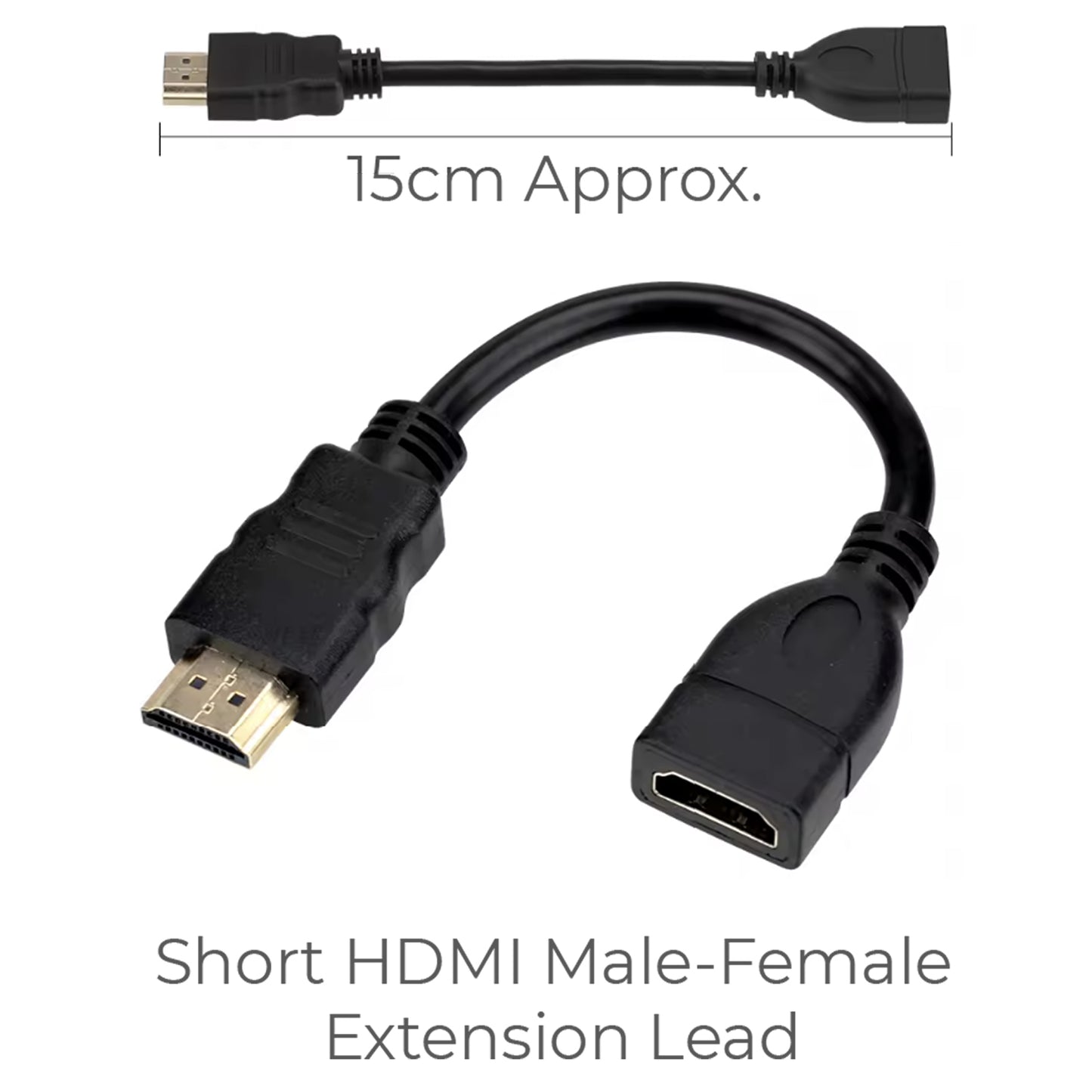 15cm Short HDMI Extension Cable Male To Female Converter Fire TV 4K | FPC