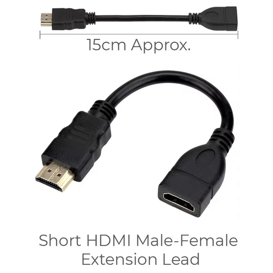 15cm Short HDMI Extension Cable Male To Female Converter Fire TV 4K | FPC